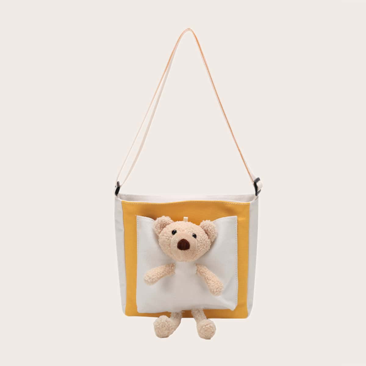 

Colorblock Bear Crossbody Bag, Multicolor