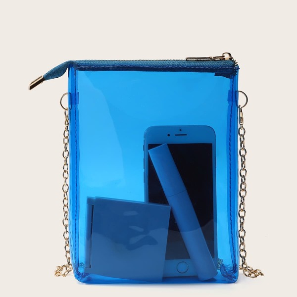 

Zip Up Crossbody Bag, Blue