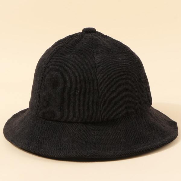 

Toddler Kids Corduroy Bucket Hat, Black