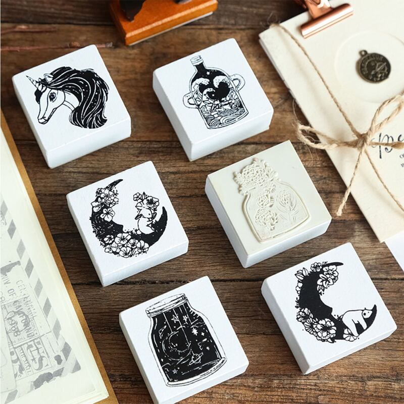 

1pc Mixed Pattern Random Stamp, White