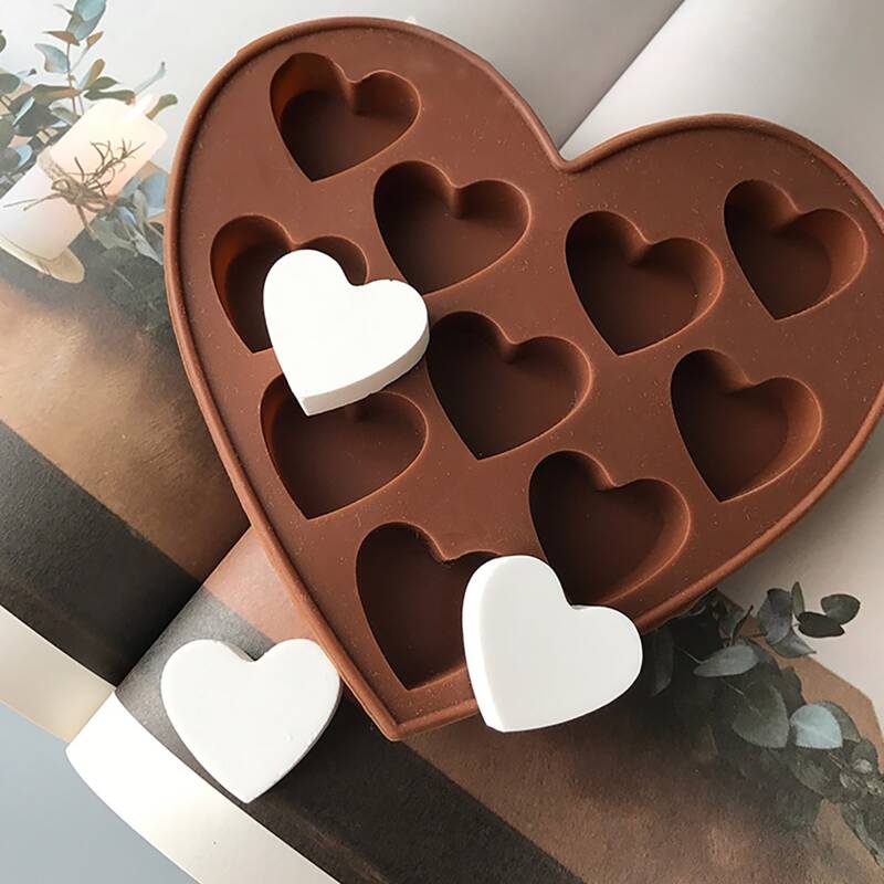 

Heart Shaped Chocolate Mold, Coffee brown