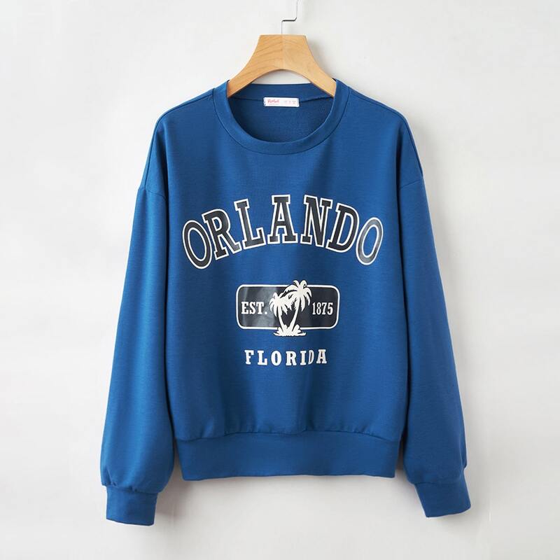 

Letter Graphic Sweatshirt, Royal blue