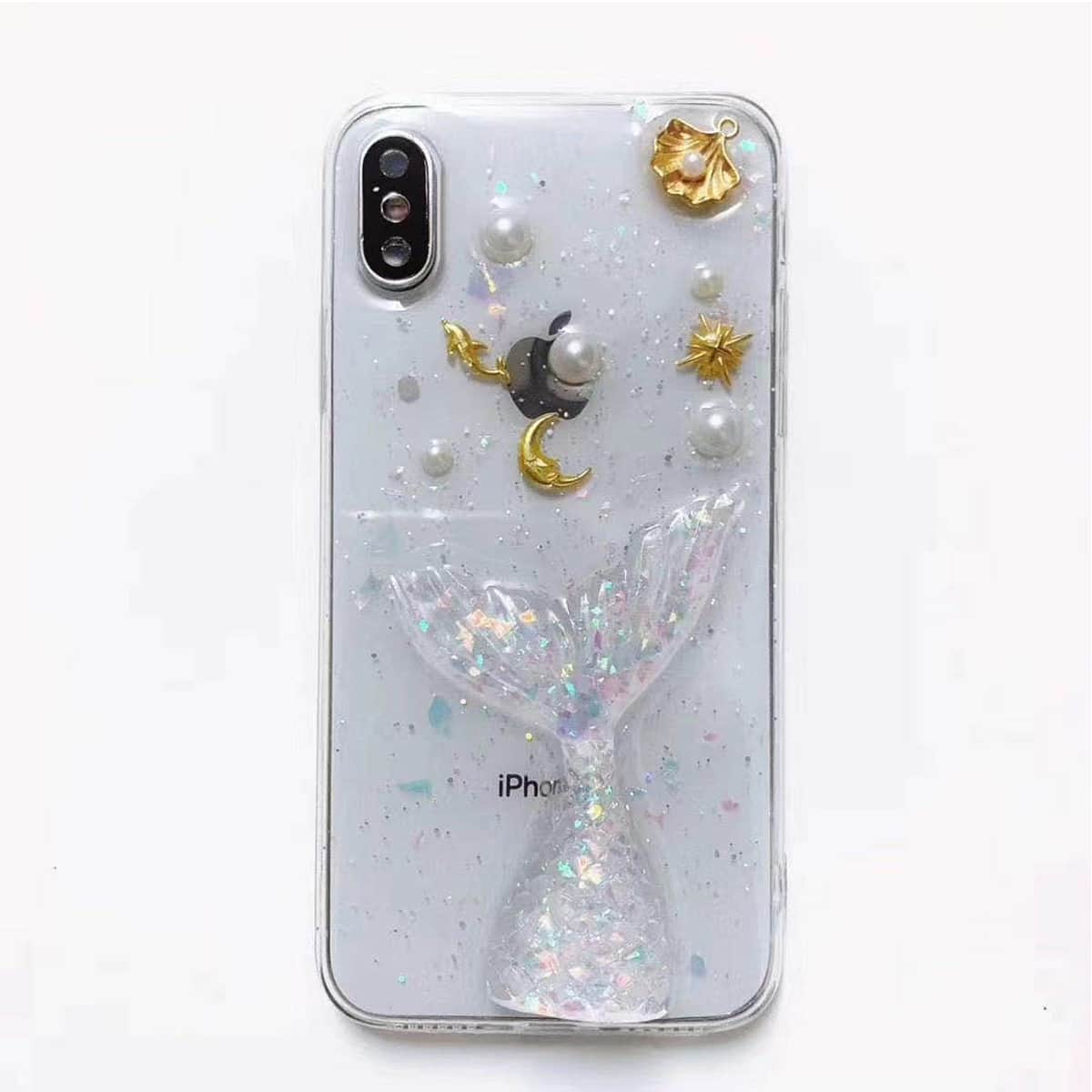 

Glitter 3D Fish Tail iPhone Case, Multicolor