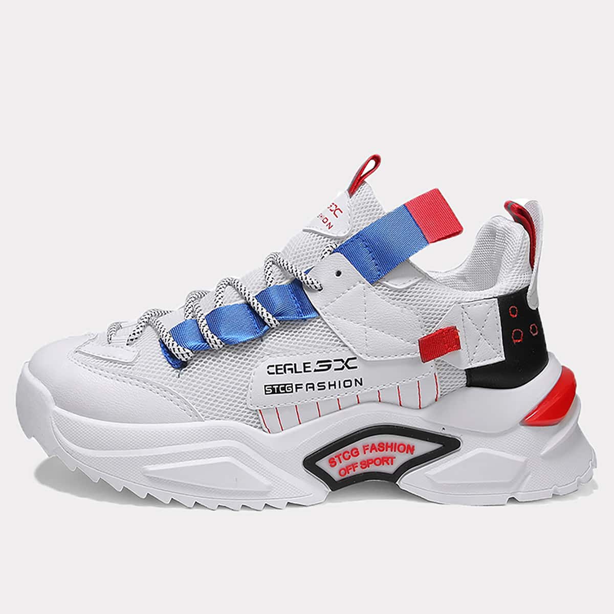 

Guys Lace-up Front Wide Fit Chunky Sneakers, Multicolor