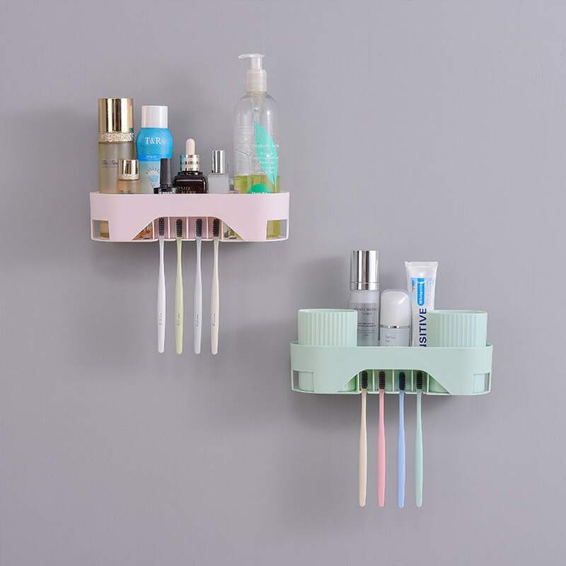 

1pc Random Multifunctional Toothbrush Rack, Multicolor