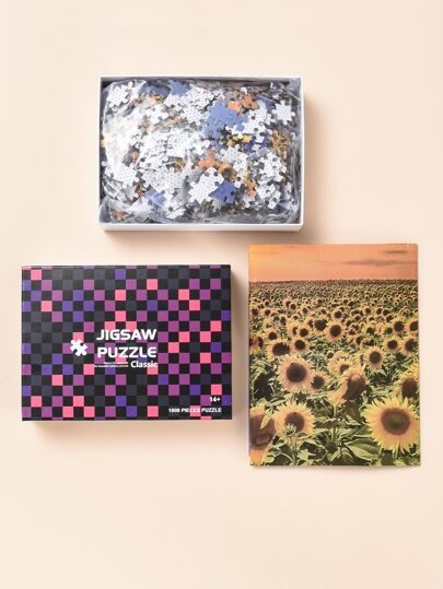 Rompecabezas Con Patron De Girasol Moda De Mujer Shein Mexico