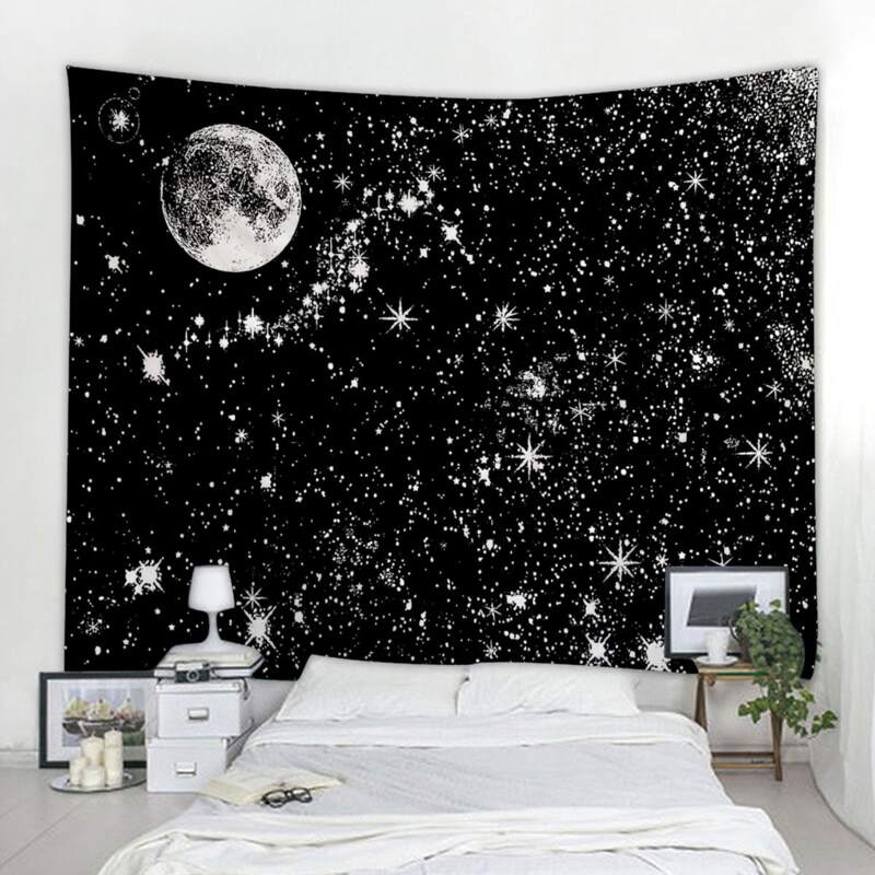 

Starry Sky Tapestry, Black and white