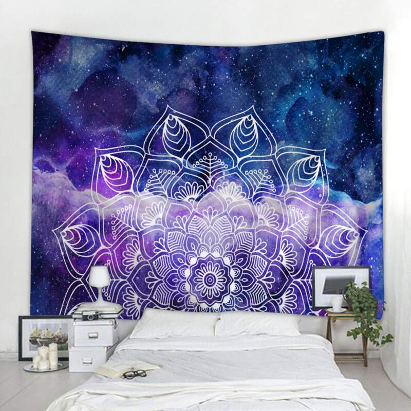 

Lotus & Galaxy Pattern Tapestry, Multicolor