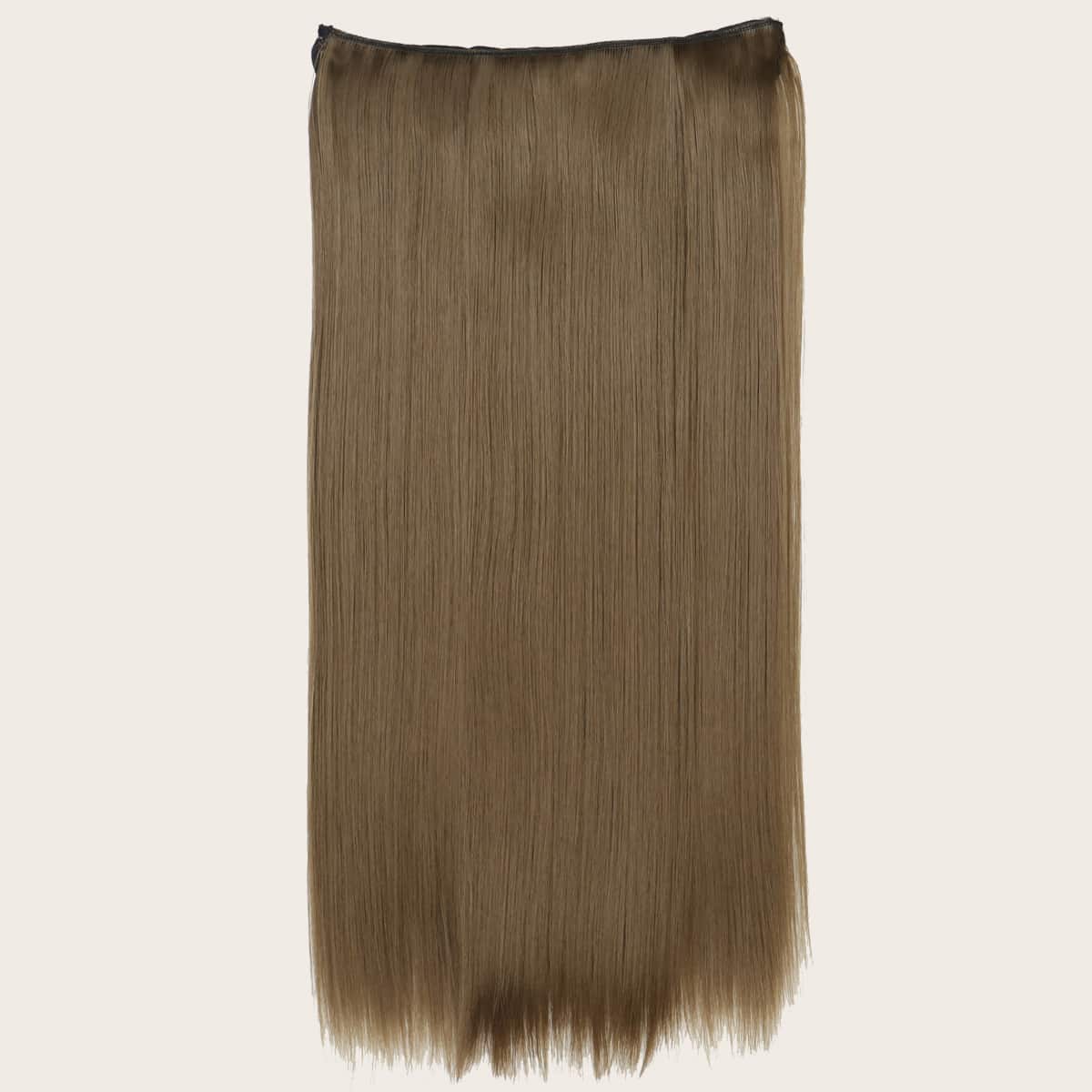 

1pc Long Straight Hairpiece, Brown