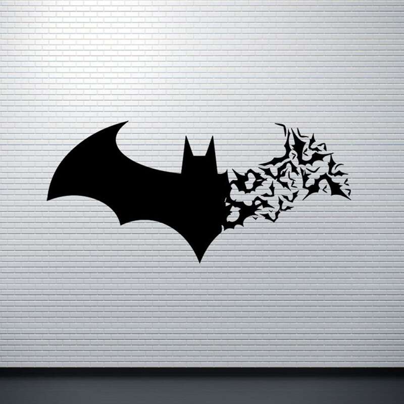 

Bat Pattern Wall Sticker, Black