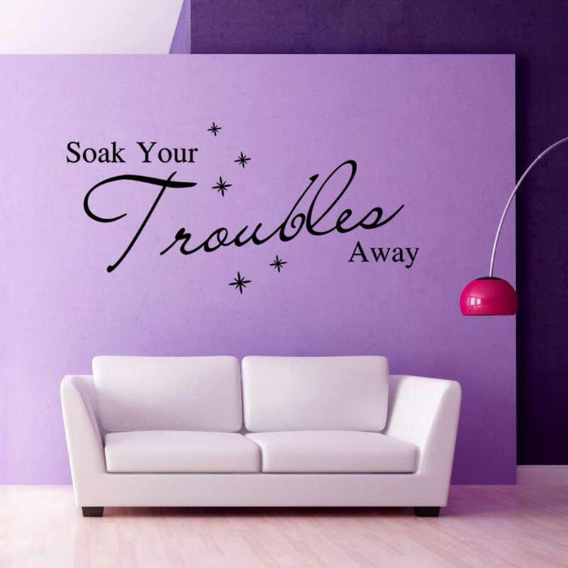 

Slogan Graphic Wall Sticker, Black