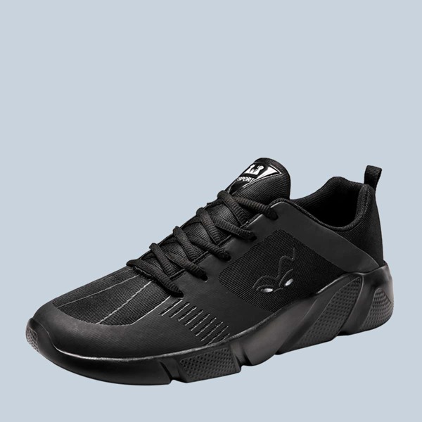 

Men Lace-up Front Wide Fit Sneakers, Black