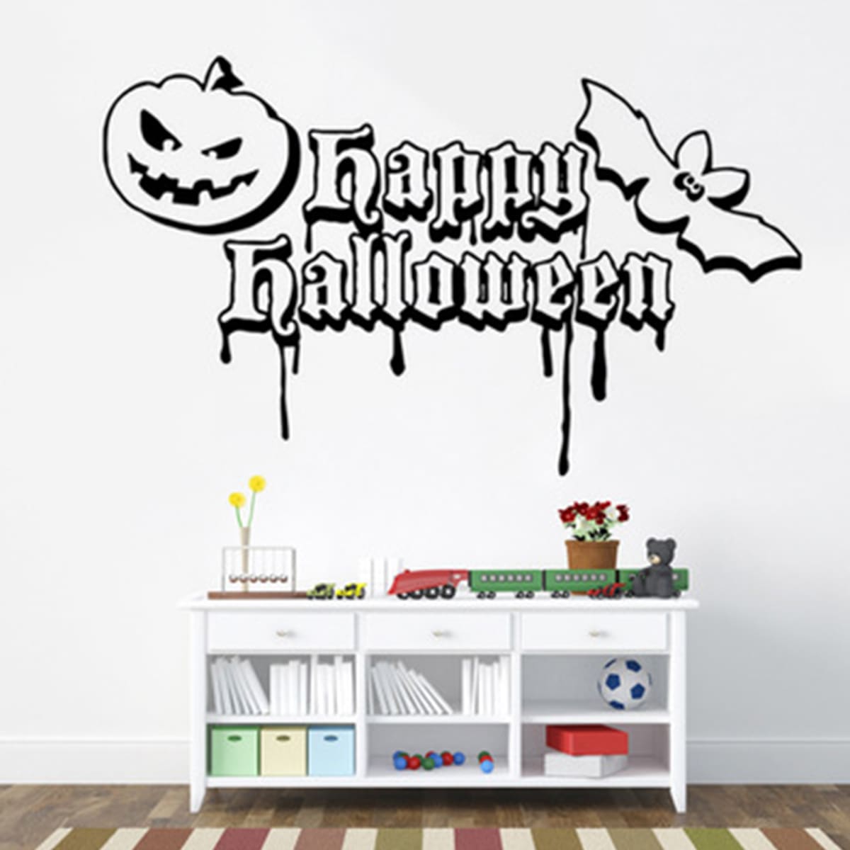 

Halloween Pumpkin Print Wall Sticker, Black
