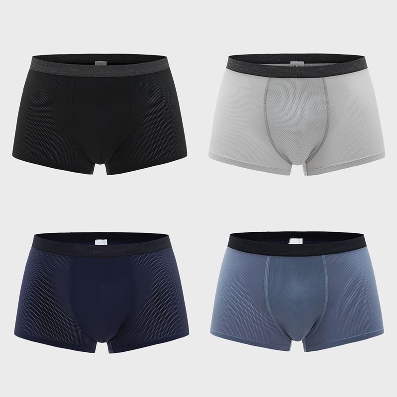

Guys 4pcs Contrast Panel Boxer Brief, Multicolor