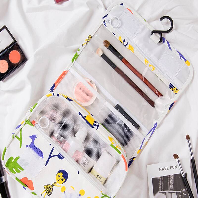 

1pc Graphic Print Travel Wash Bag, Multicolor