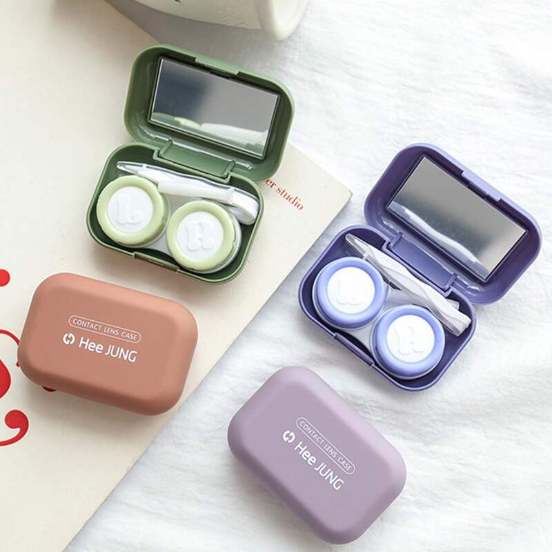 

1set Random Color Contact Lens Case, Multicolor