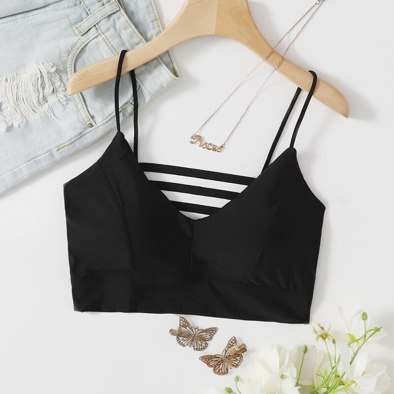 

Ladder Cut-out Bralette, Black