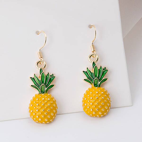 

Pineapple Drop Earrings, Yellow