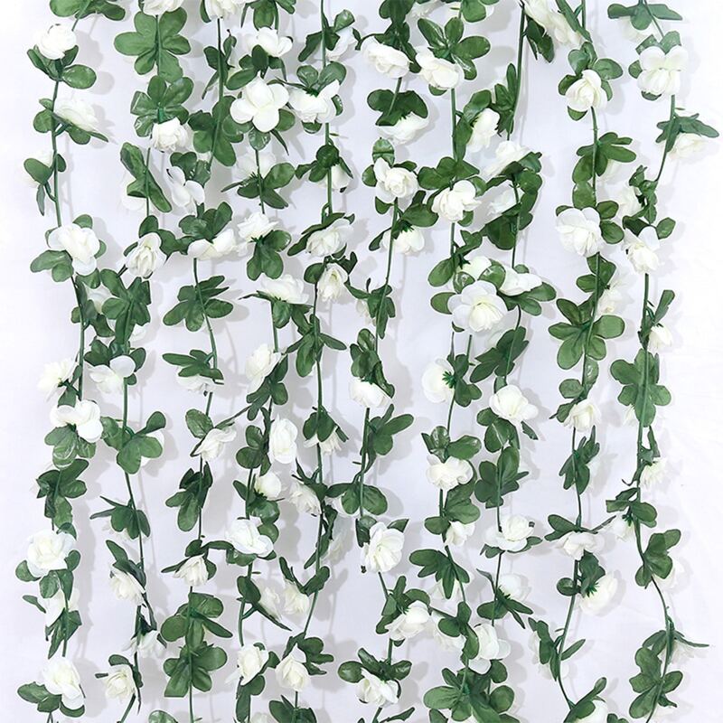 

1pc Artificial Flower Vine With 45pcs Head, White