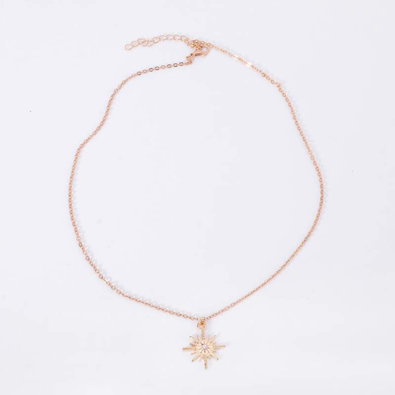 

Star Pendant Chain Necklace, Gold