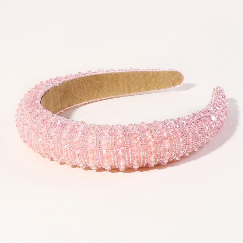 

Beaded Hair Hoop, Pink