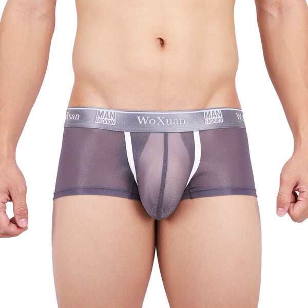 

Men Letter Graphic Boxer Brief, Mauve purple