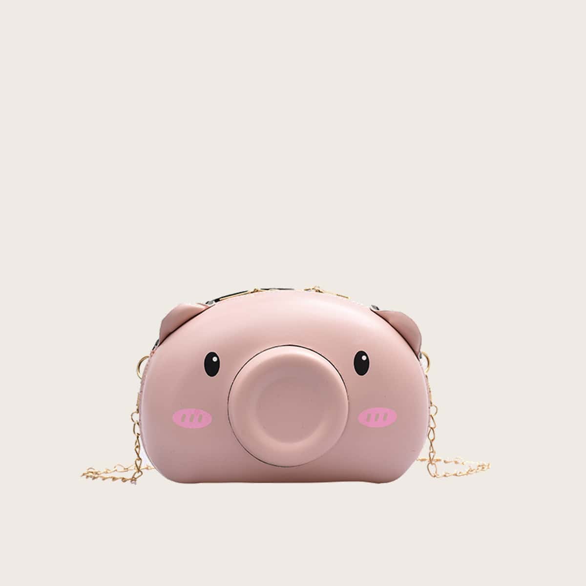 

Cartoon Pig Crossbody Bag, Pastel baby pink