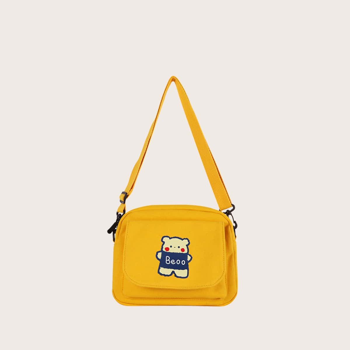 

Bear Pocket Crossbody Bag, Yellow