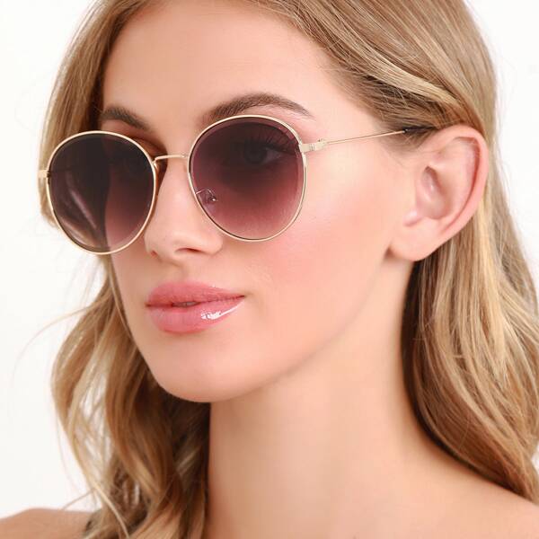 

Ombre Tinted Oversized Sunglasses, Mauve purple