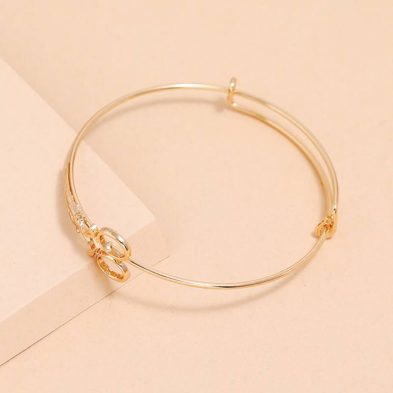 

Scissor Bangle Bracelet, Gold