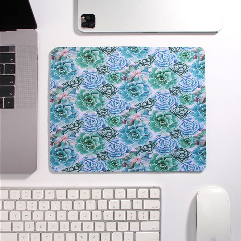 

1pc Flower Print Mouse Pad, Multicolor