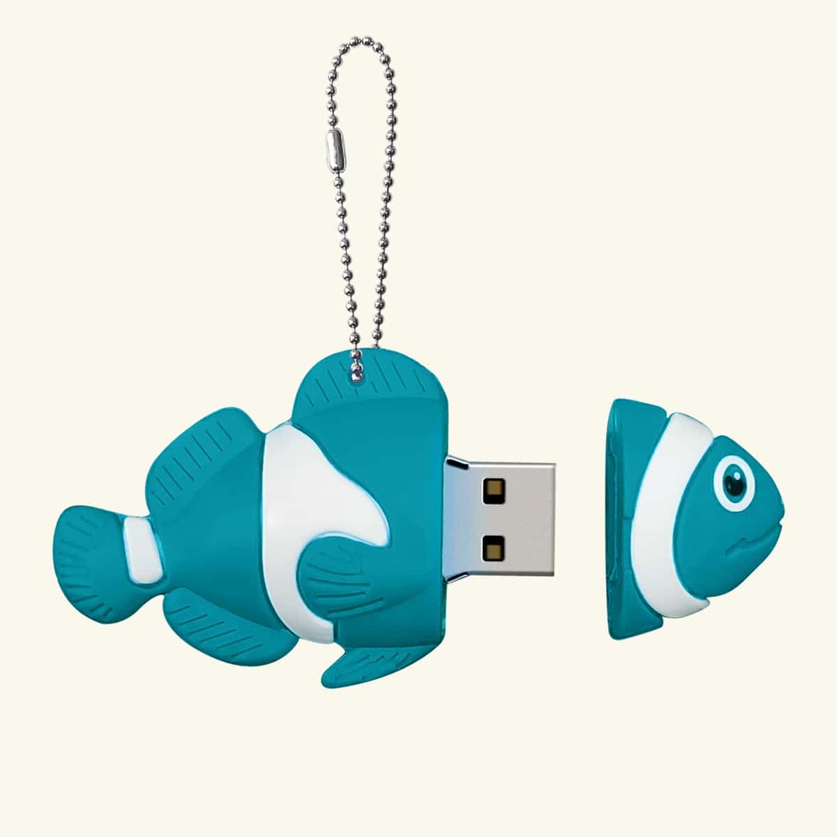 

1pc Cartoon Fish Shaped USB Flash Drive, Blue