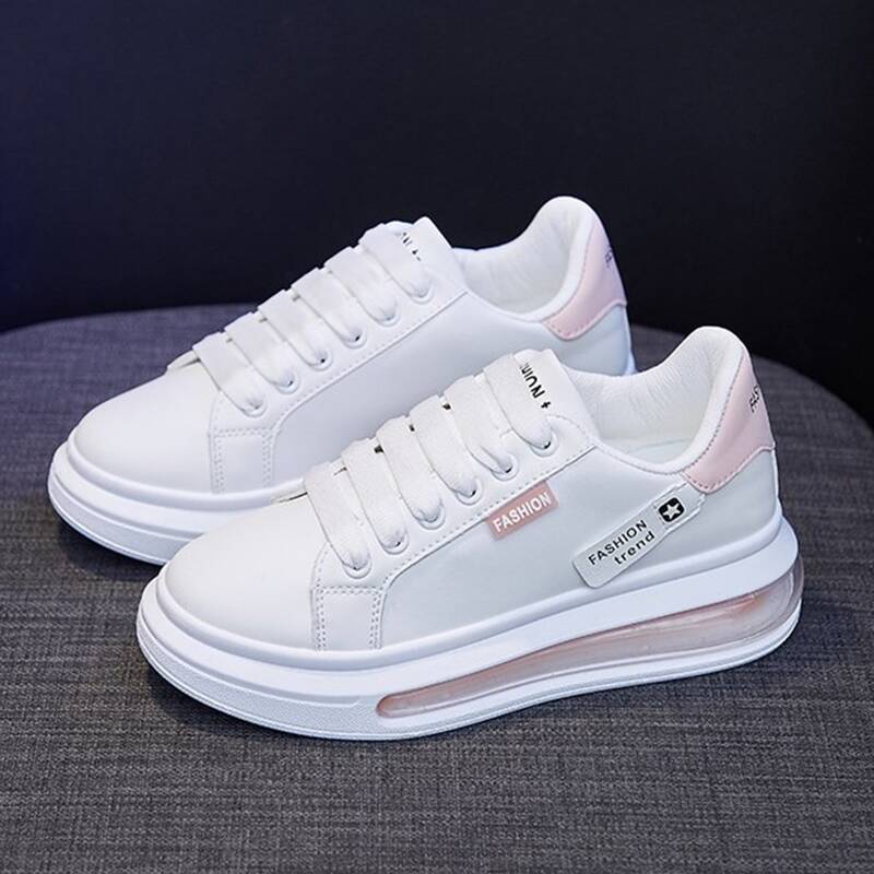 

Lace-up Flatform Skate Shoes, White