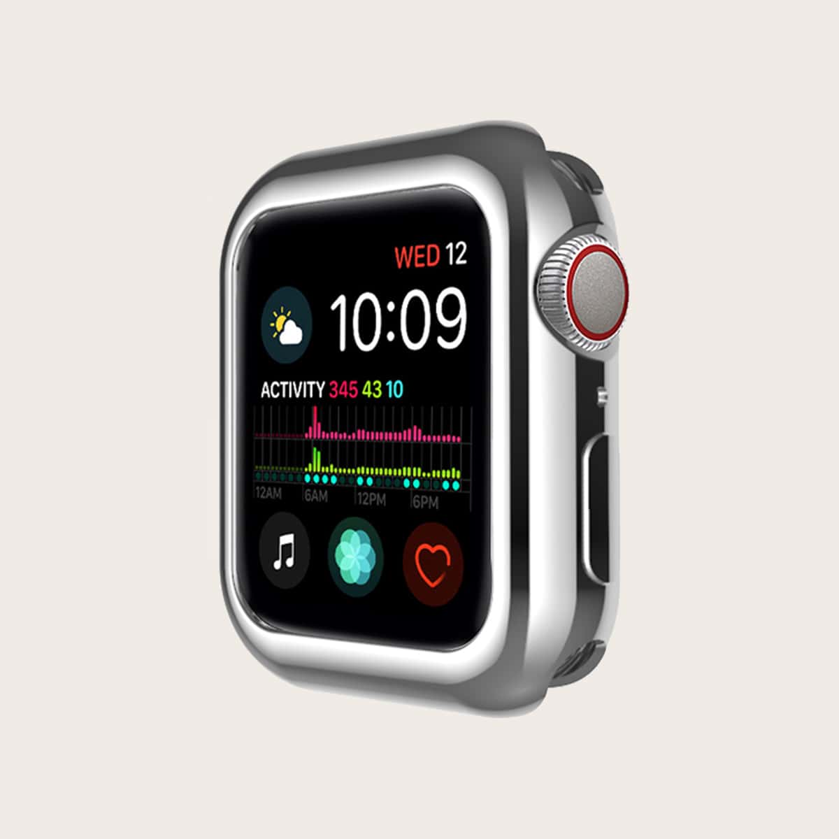 

1pc Solid iWatch Case, Silver