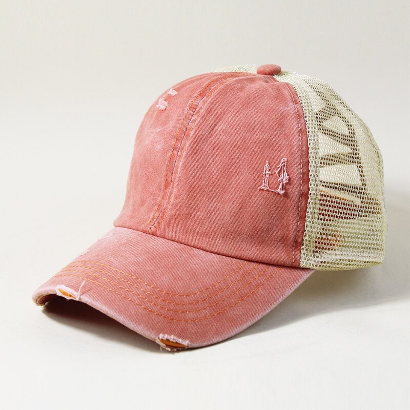 

Ripped Hem Baseball Cap, Orange