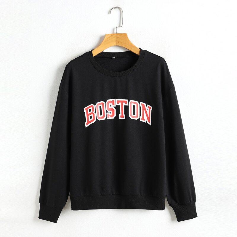 

Letter Graphic Sweatshirt, Black