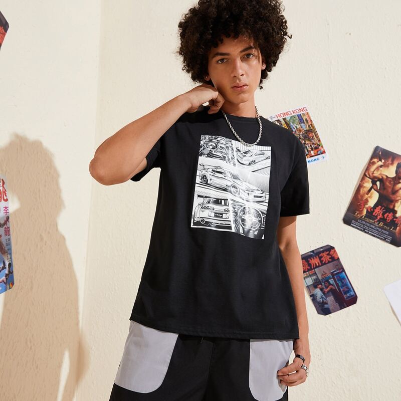 

Guys Car Graphic Tee, Black