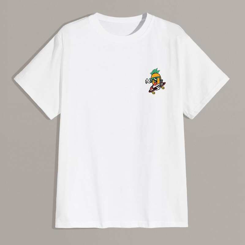 

Guys Cartoon Graphic Tee, White