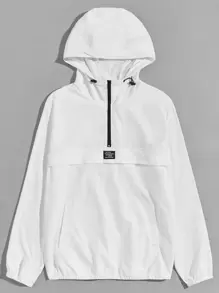 Manfinity VCAY Men Patch Detail Pocket Front Anorak Jacket - White - View 1