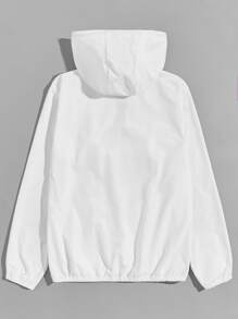 Manfinity VCAY Men Patch Detail Pocket Front Anorak Jacket - White - View 2