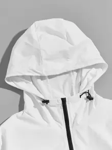 Manfinity VCAY Men Patch Detail Pocket Front Anorak Jacket - White - View 3
