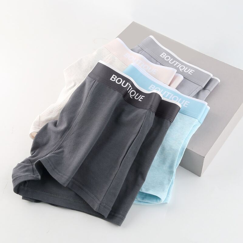 

Guys 4pcs Letter Print Boxer Brief, Multicolor