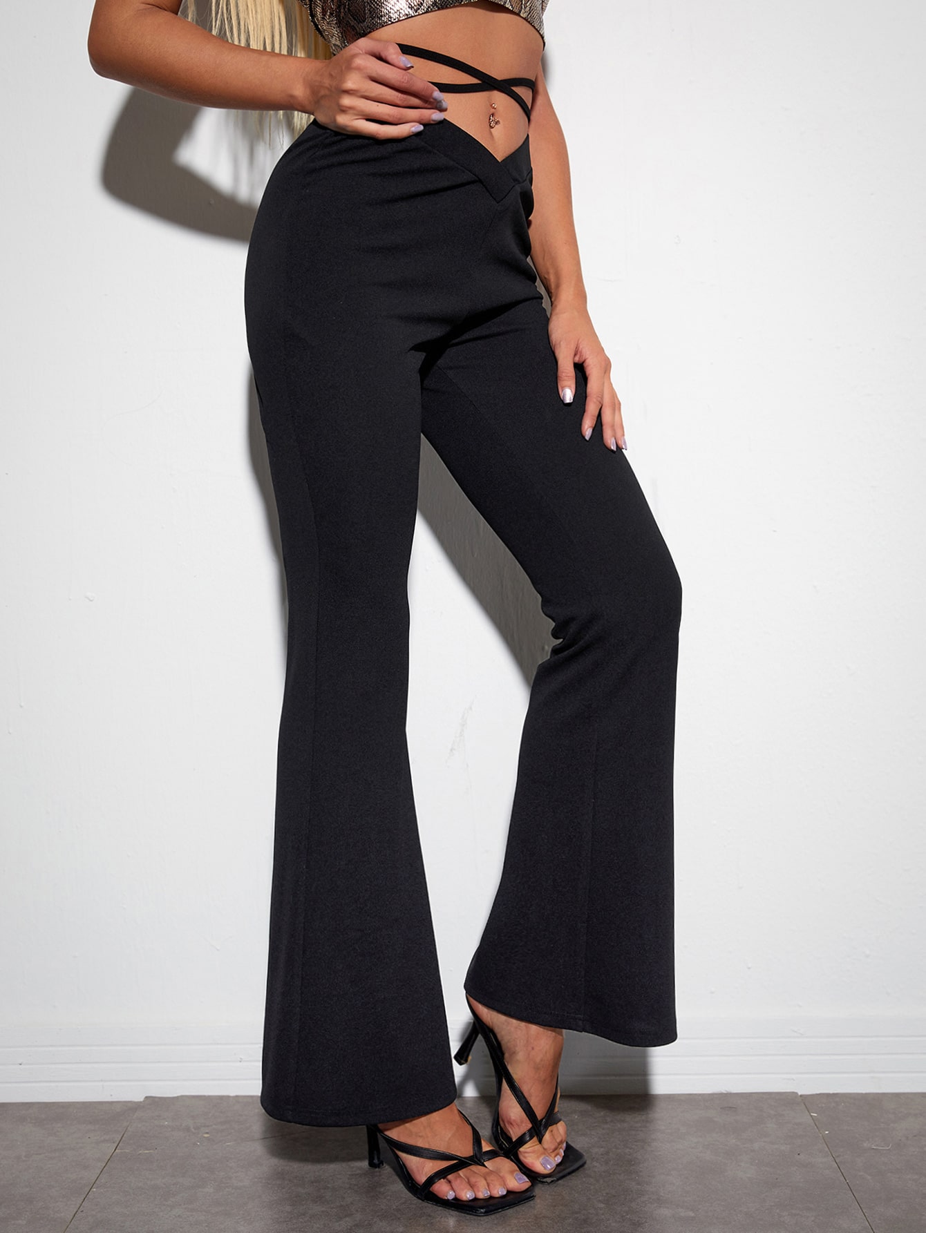 Criss cross flare pants Clearance