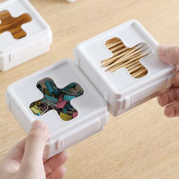 

1pc Multifunction Storage Box, White