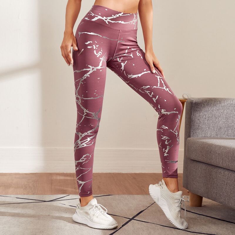 

Wide Band Waist Sports Leggings, Dusty pink