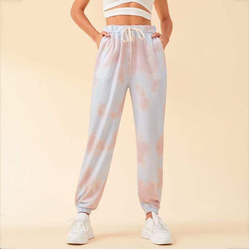 

Tie Dye Drawstring Sweatpants, Multicolor