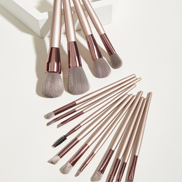 

15pcs Soft Makeup Brushes Set, Brown