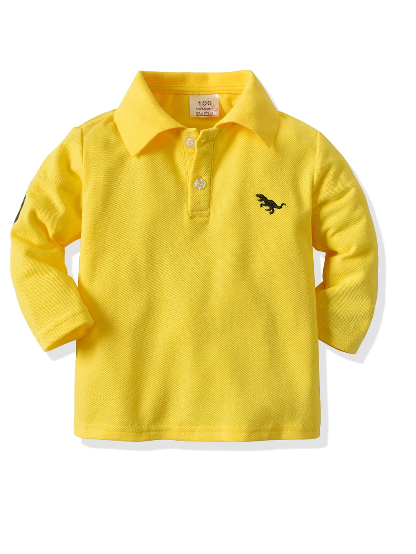 SHEIN Young Boy Cartoon Dinosaur Polo Shirt