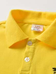 SHEIN Young Boy Cartoon Dinosaur Polo Shirt