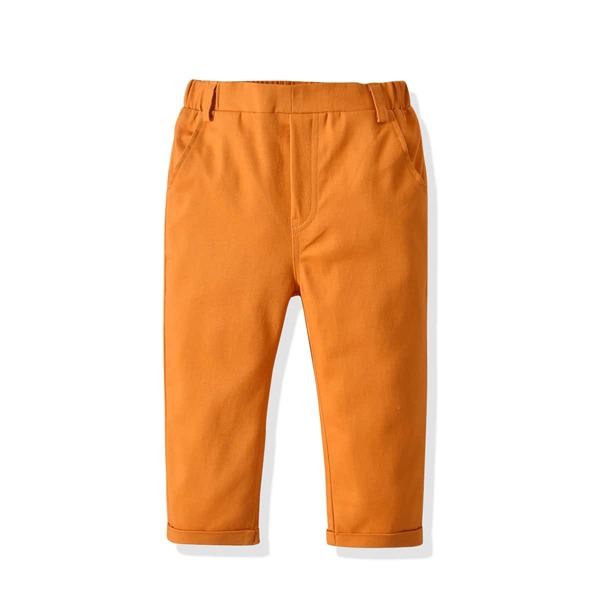 

Toddler Boys Slant Pocket Solid Pants, Orange